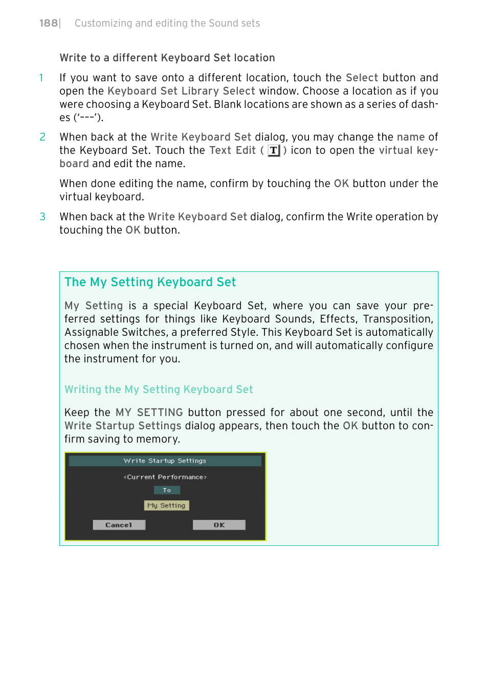 The my setting keyboard set | KORG PA4X 76 User Manual | Page 192 / 1074