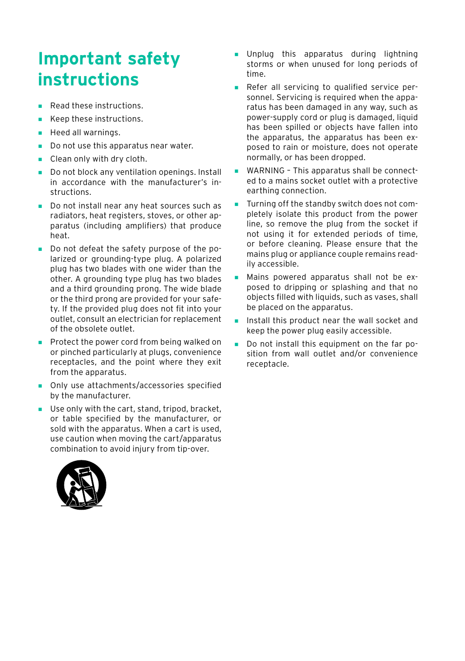 Important safety instructions | KORG PA4X 76 User Manual | Page 2 / 1074