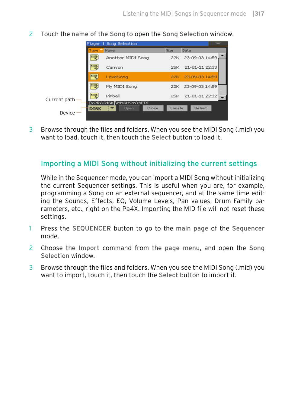 KORG PA4X 76 User Manual | Page 321 / 1074