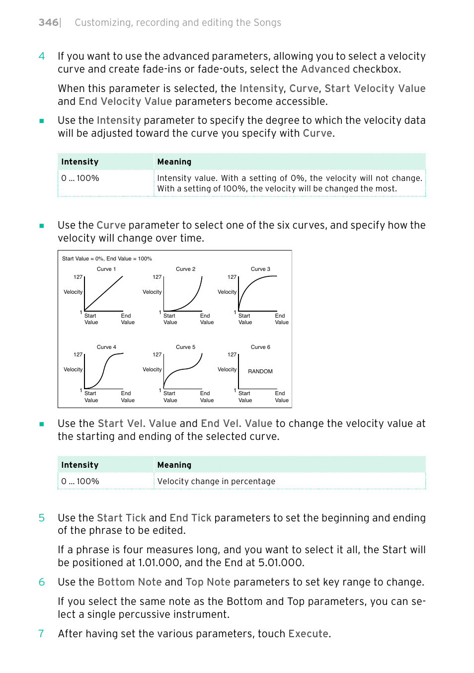 346 | customizing, recording and editing the songs | KORG PA4X 76 User Manual | Page 350 / 1074