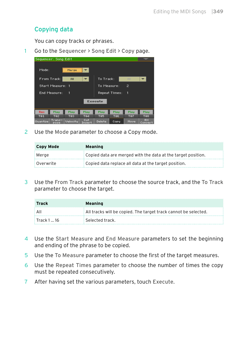 Copying data | KORG PA4X 76 User Manual | Page 353 / 1074