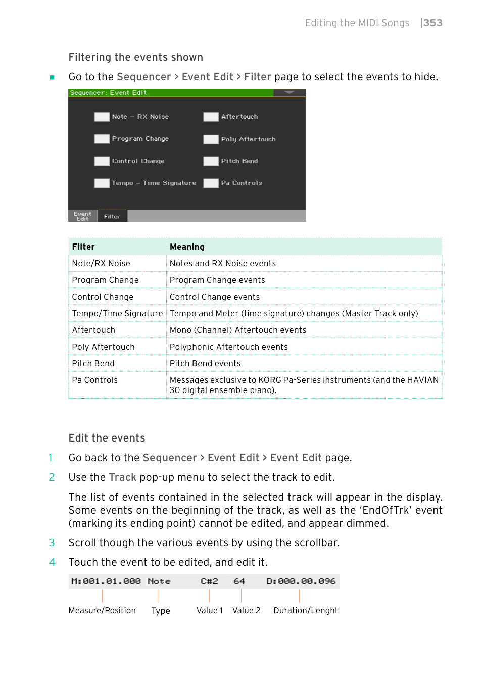 KORG PA4X 76 User Manual | Page 357 / 1074