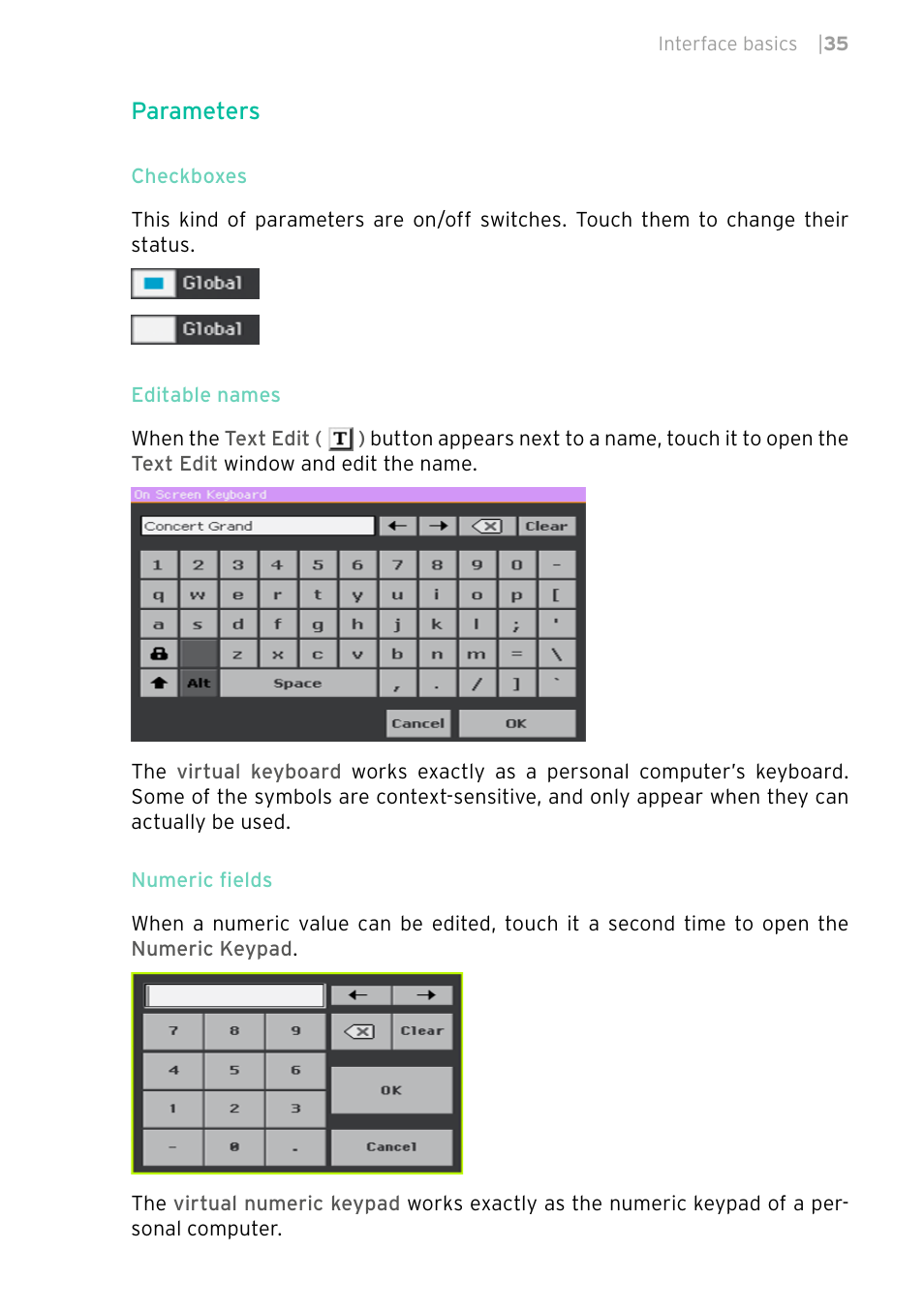 Parameters | KORG PA4X 76 User Manual | Page 39 / 1074