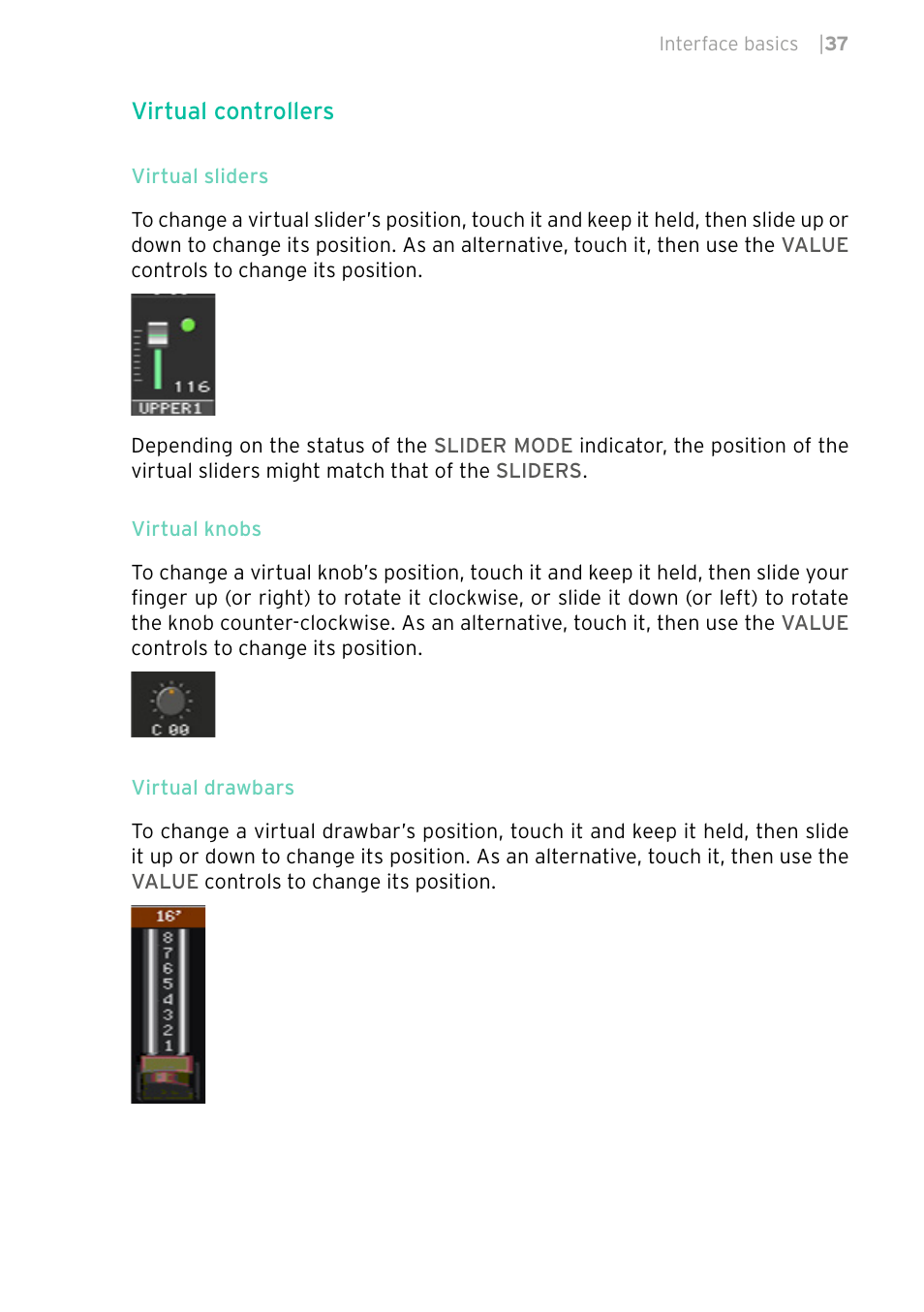 Virtual controllers | KORG PA4X 76 User Manual | Page 41 / 1074