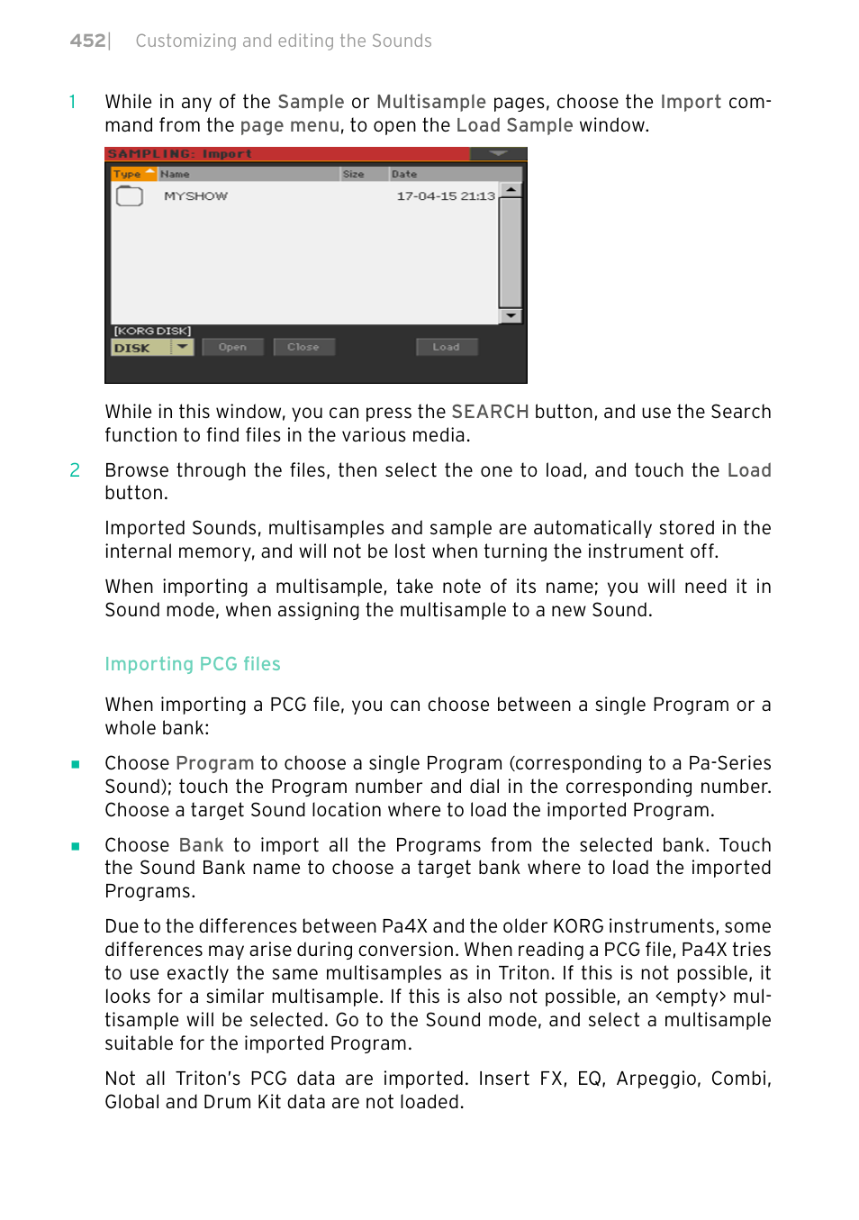 KORG PA4X 76 User Manual | Page 456 / 1074