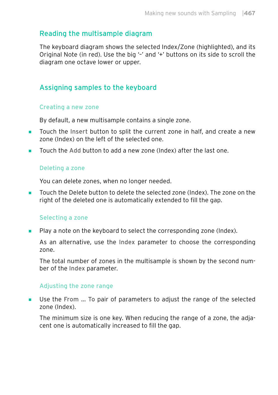 Reading the multisample diagram, Assigning samples to the keyboard | KORG PA4X 76 User Manual | Page 471 / 1074