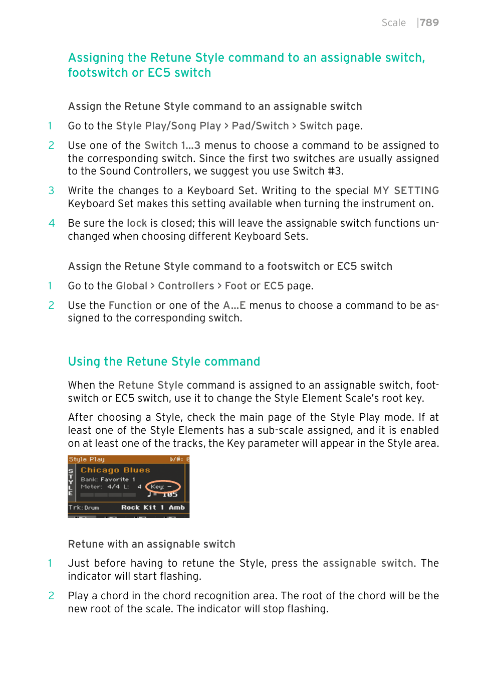 Using the retune style command | KORG PA4X 76 User Manual | Page 793 / 1074