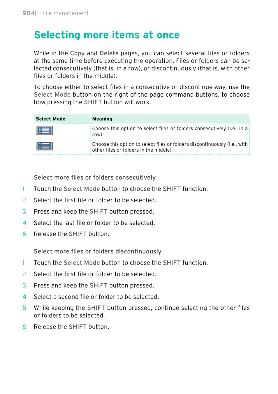 Selecting more items at once, 904 selecting more items at once | KORG PA4X 76 User Manual | Page 908 / 1074