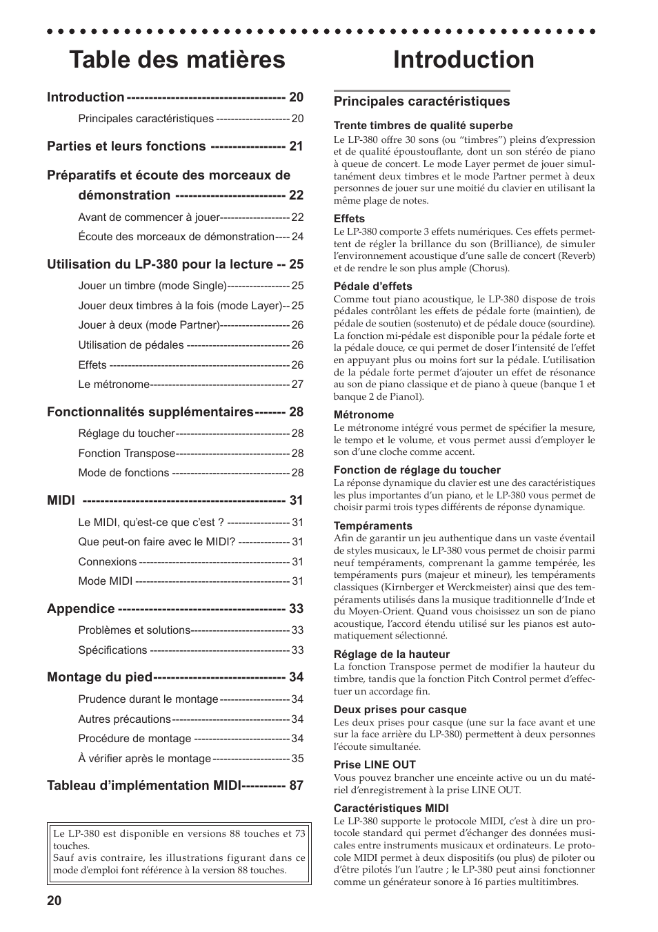 KORG LP-380-73 User Manual | Page 20 / 71