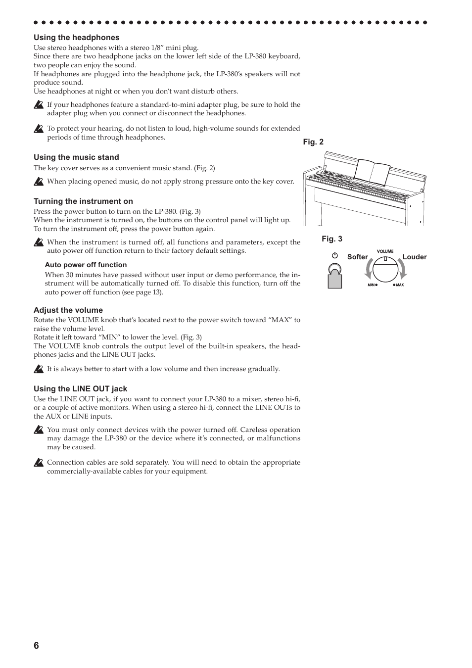 KORG LP-380-73 User Manual | Page 6 / 71