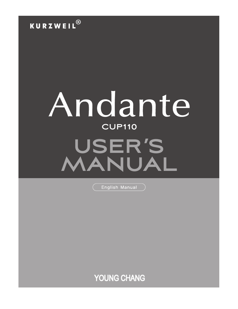 Kurzweil CUP110 User Manual | 26 pages