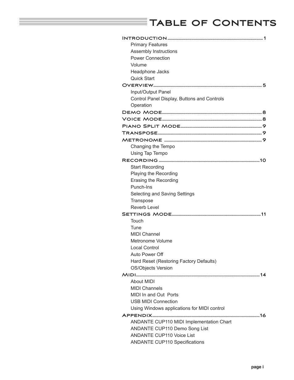 Kurzweil CUP110 User Manual | Page 5 / 26