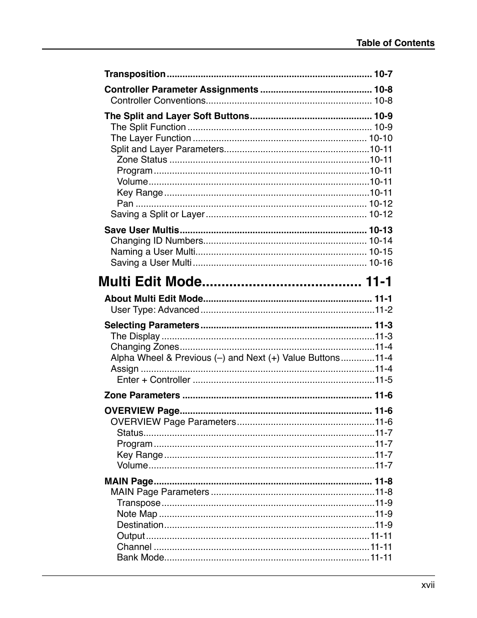Multi edit mode -1 | Kurzweil Forte User Manual | Page 18 / 388