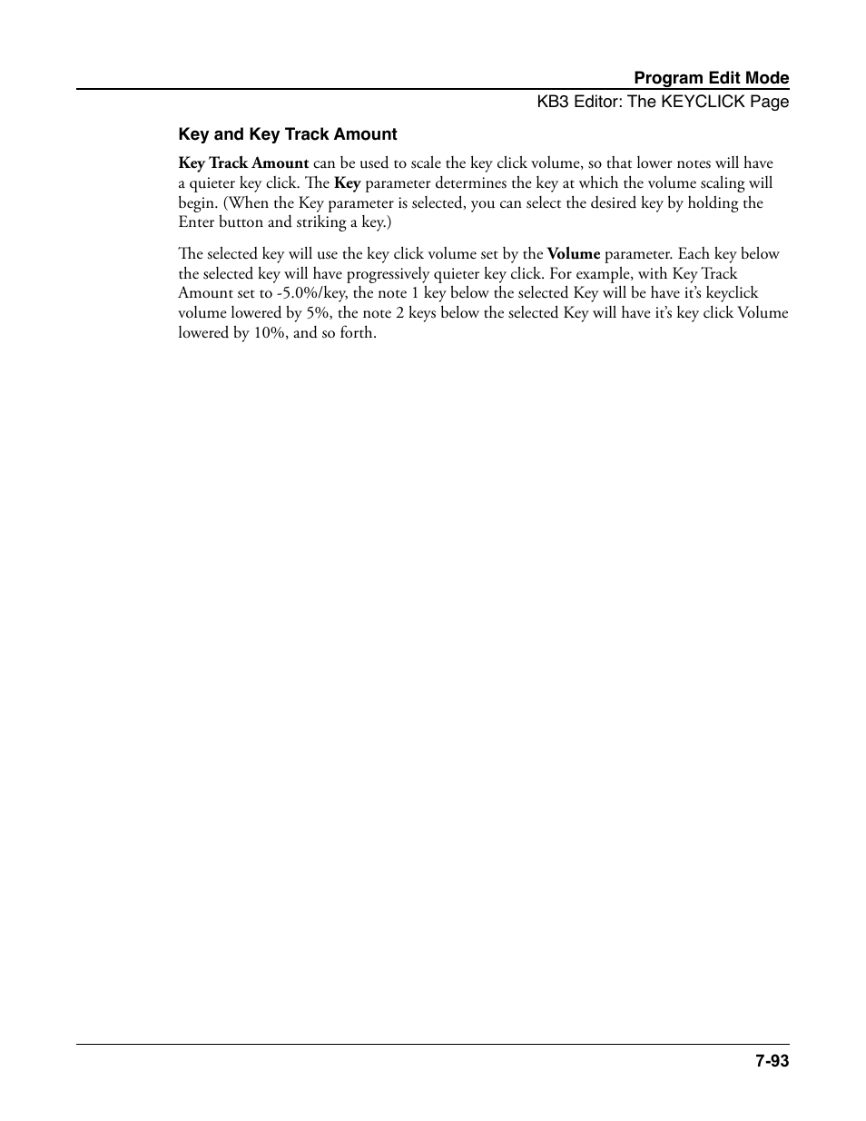Key and key track amount, Key and key track amount -93 | Kurzweil Forte User Manual | Page 190 / 388