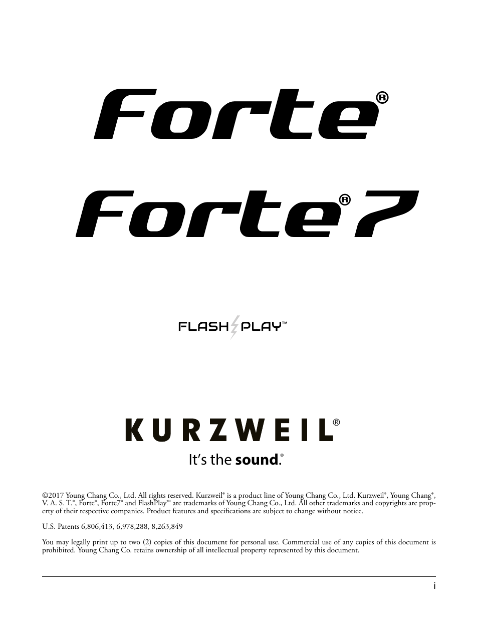 Forte | Kurzweil Forte User Manual | Page 2 / 388