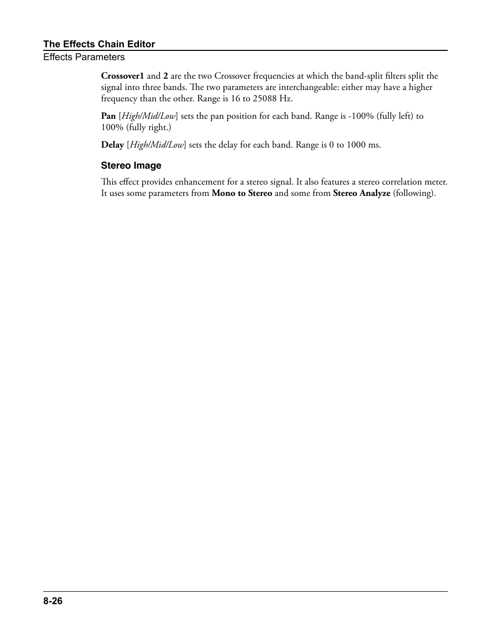 Stereo image, Stereo image -26 | Kurzweil Forte User Manual | Page 220 / 388