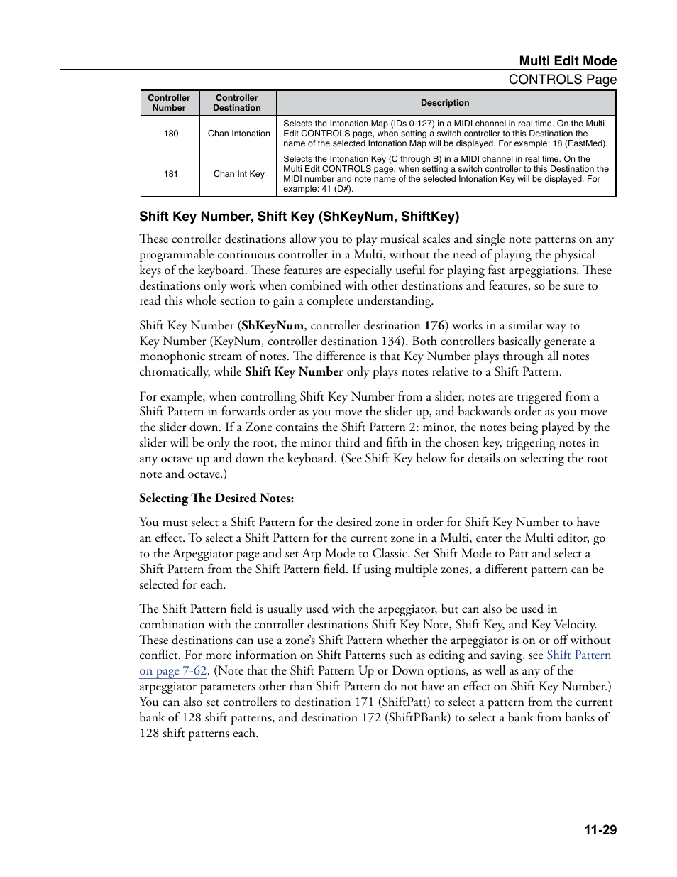 Shift key number, shift key (shkeynum, shiftkey) | Kurzweil Forte User Manual | Page 280 / 388