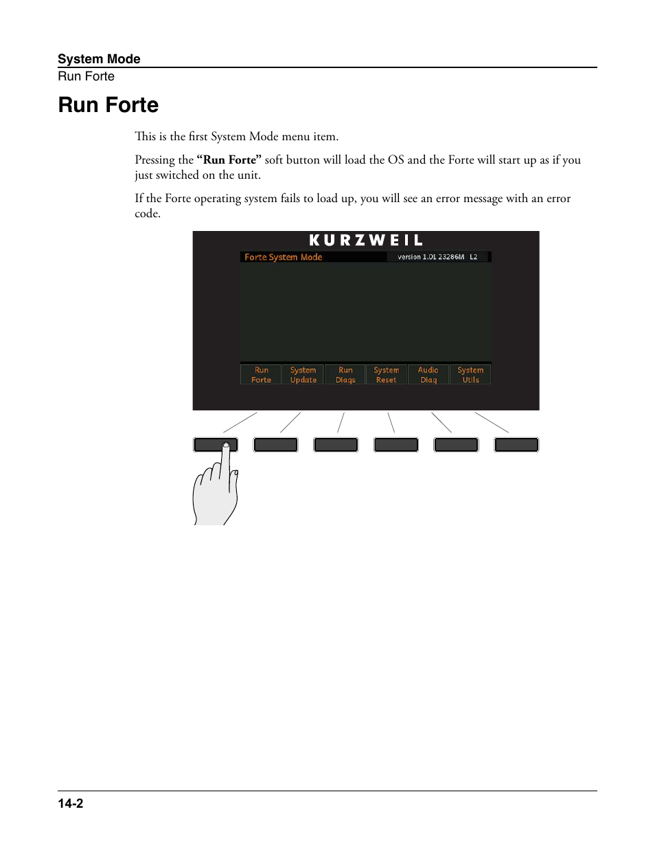 Run forte, Run forte -2 | Kurzweil Forte User Manual | Page 332 / 388
