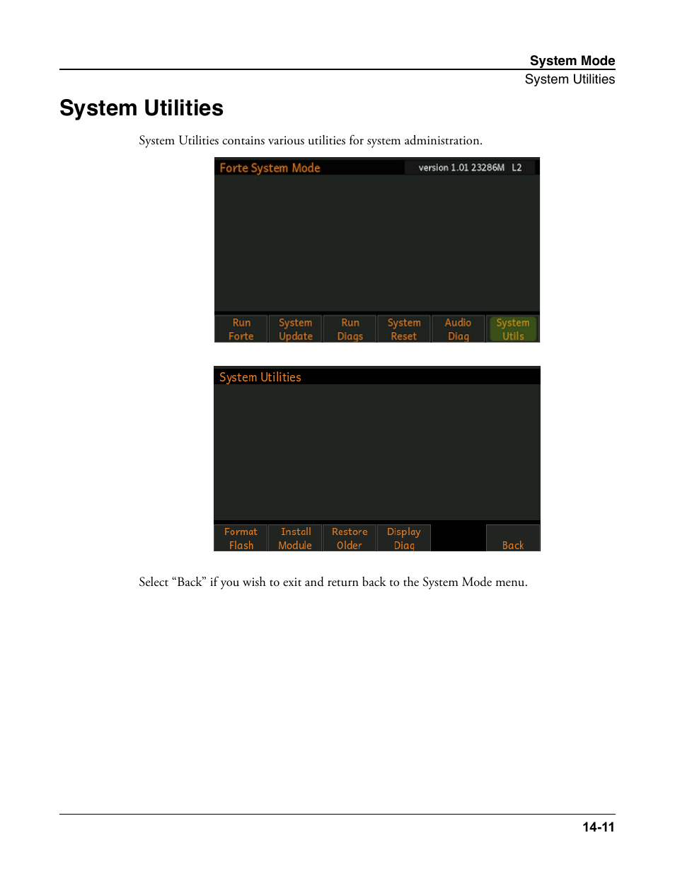 System utilities, System utilities -11 | Kurzweil Forte User Manual | Page 341 / 388