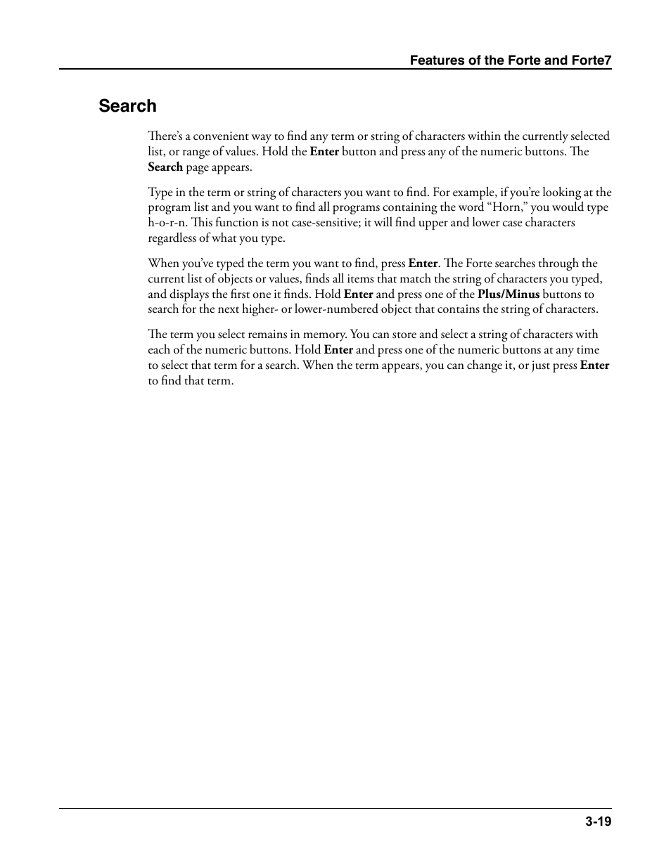 Search, Search -19 | Kurzweil Forte User Manual | Page 64 / 388