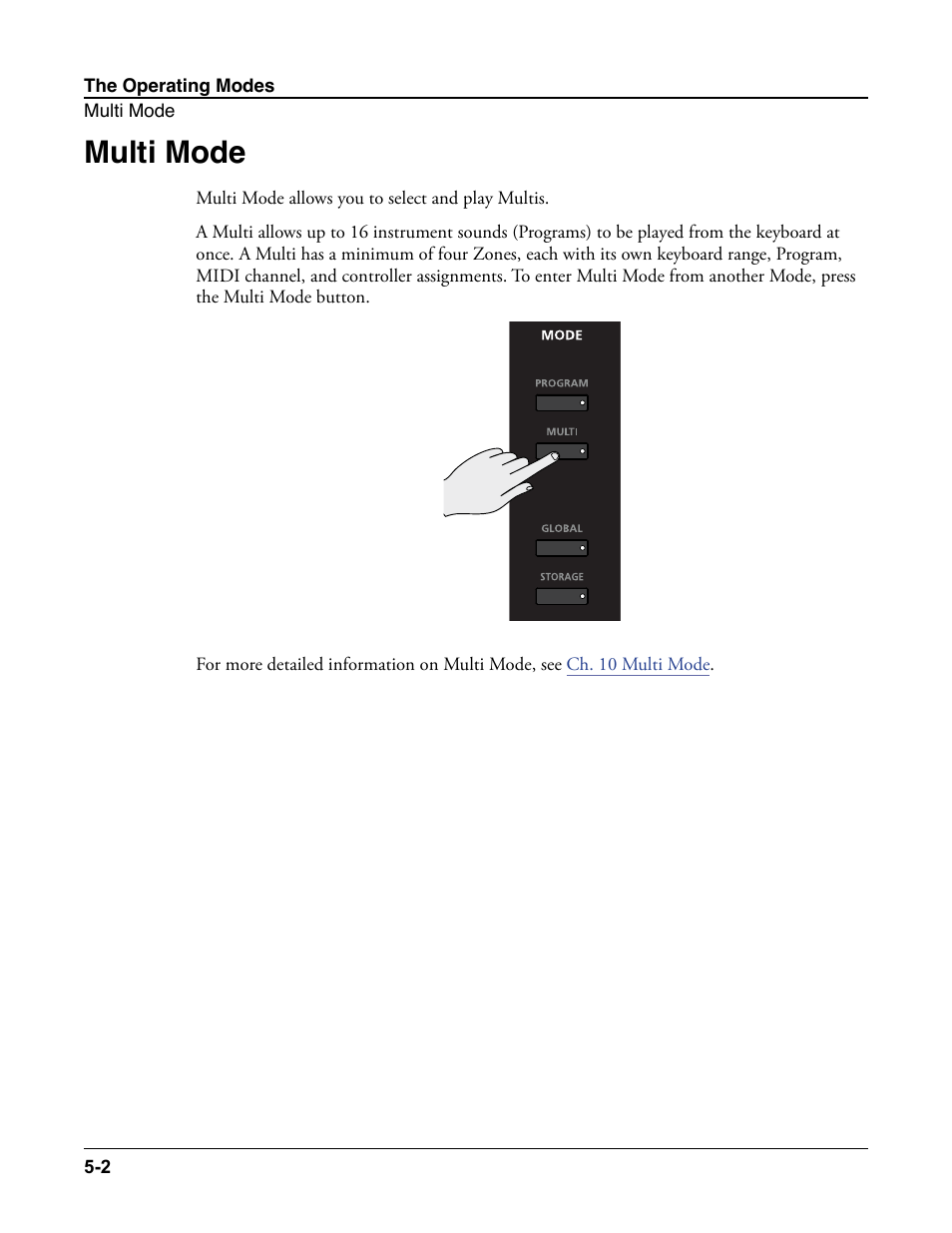 Multi mode, Multi mode -2 | Kurzweil Forte User Manual | Page 68 / 388
