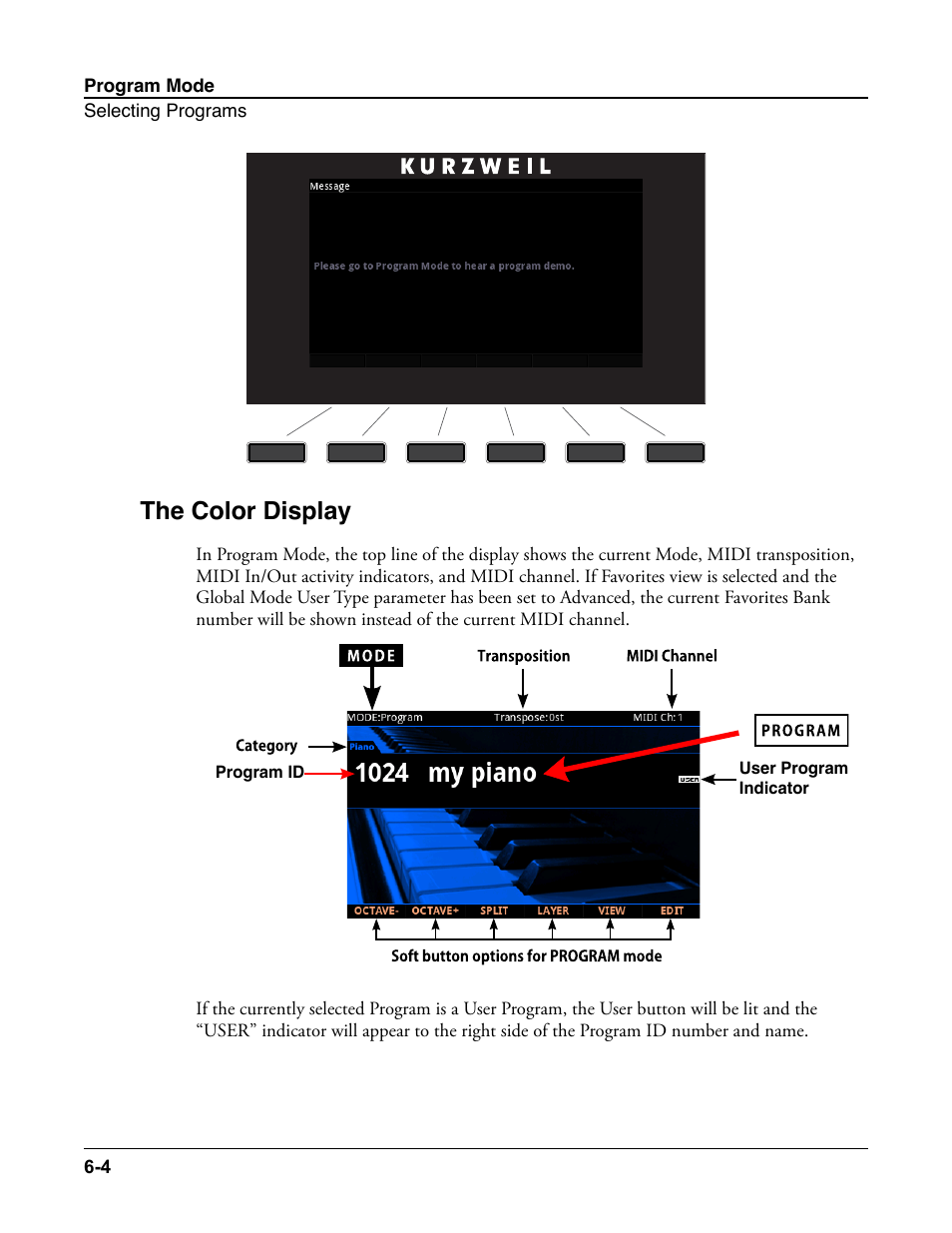 The color display, The color display -4 | Kurzweil Forte User Manual | Page 78 / 388