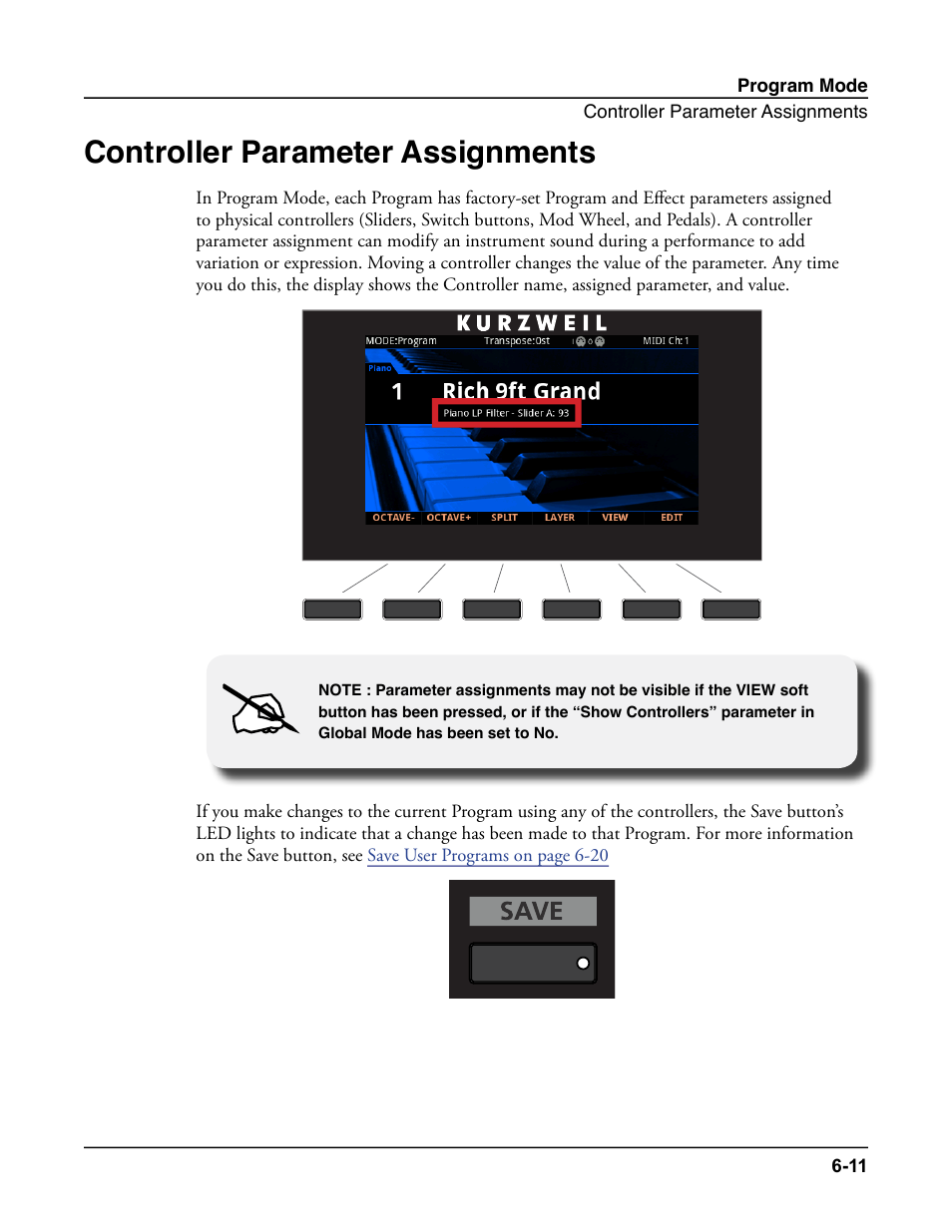 Controller parameter assignments, Controller parameter assignments -11 | Kurzweil Forte User Manual | Page 85 / 388