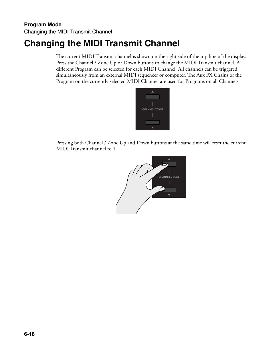 Changing the midi transmit channel, Changing the midi transmit channel -18 | Kurzweil Forte User Manual | Page 92 / 388