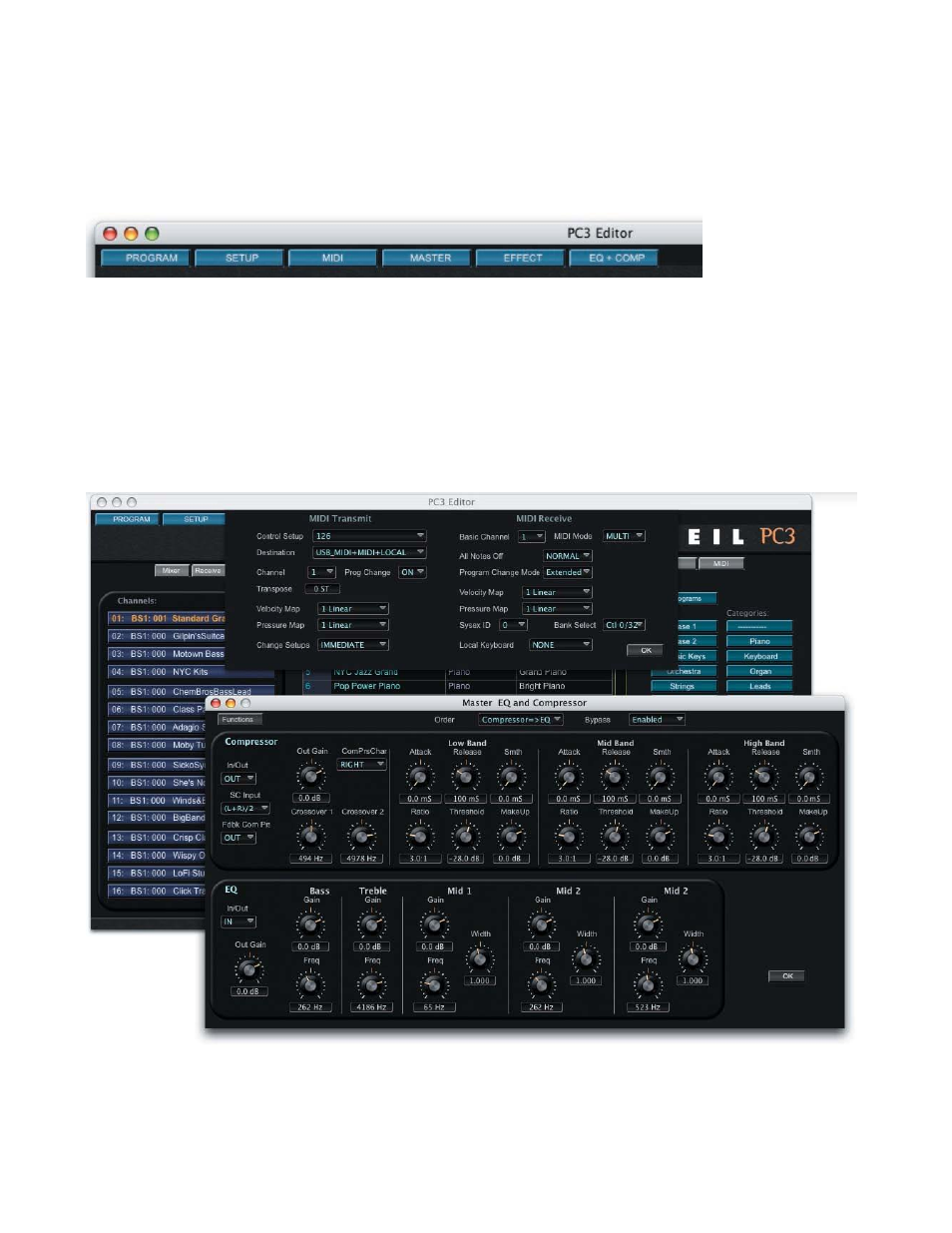 Modes toolbar | Kurzweil PC3 SoundEditor User Manual | Page 20 / 96