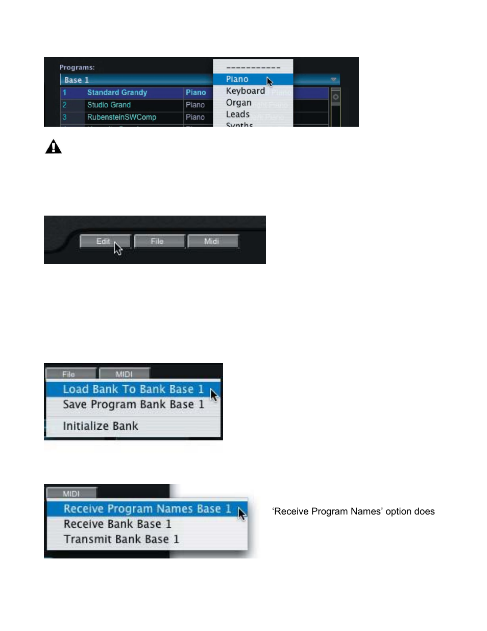 Program toolbar (editing and file storage) | Kurzweil PC3 SoundEditor User Manual | Page 22 / 96
