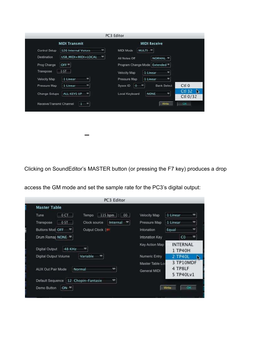 Modes toolbar, Master button, Modes toolbar – master button | Kurzweil PC3 SoundEditor User Manual | Page 29 / 96