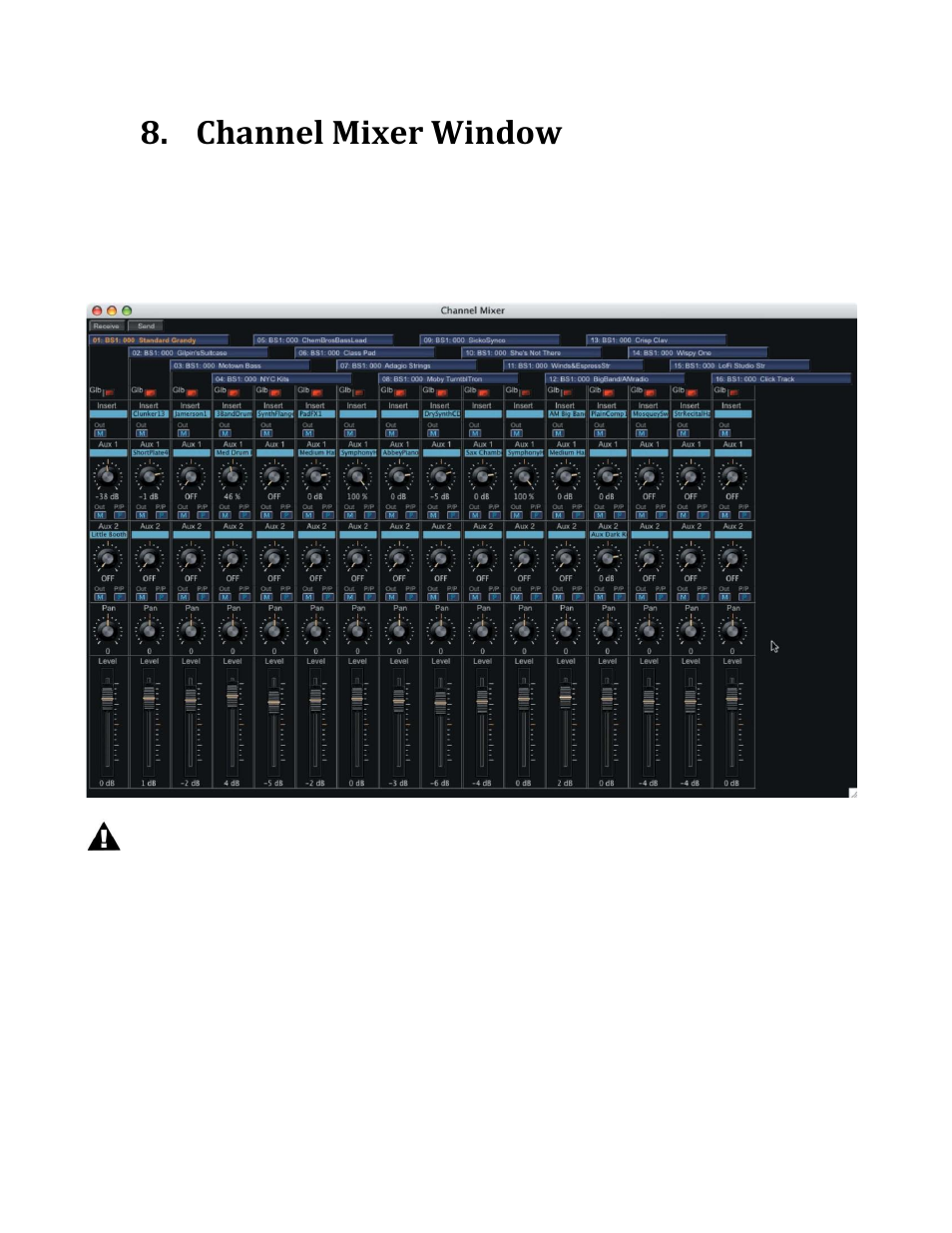 Channel mixer window | Kurzweil PC3 SoundEditor User Manual | Page 74 / 96