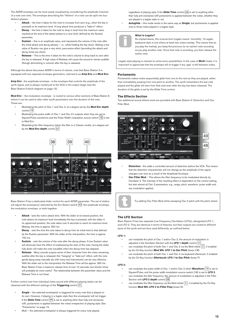 Novation Bass Station II User Manual | Page 15 / 22