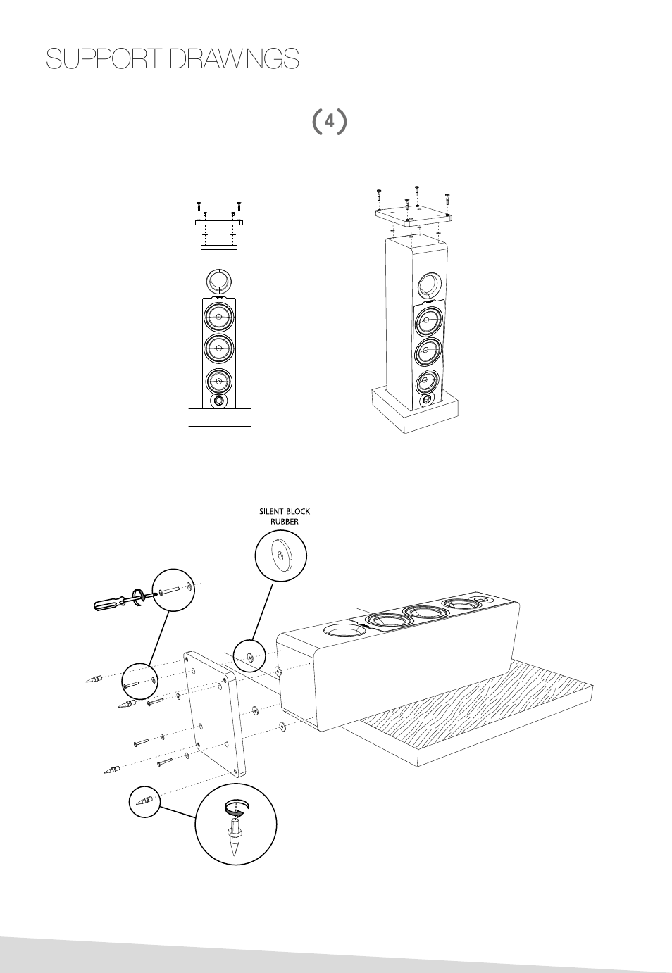 Support drawings | Sonus Faber Principia 1 User Manual | Page 28 / 44