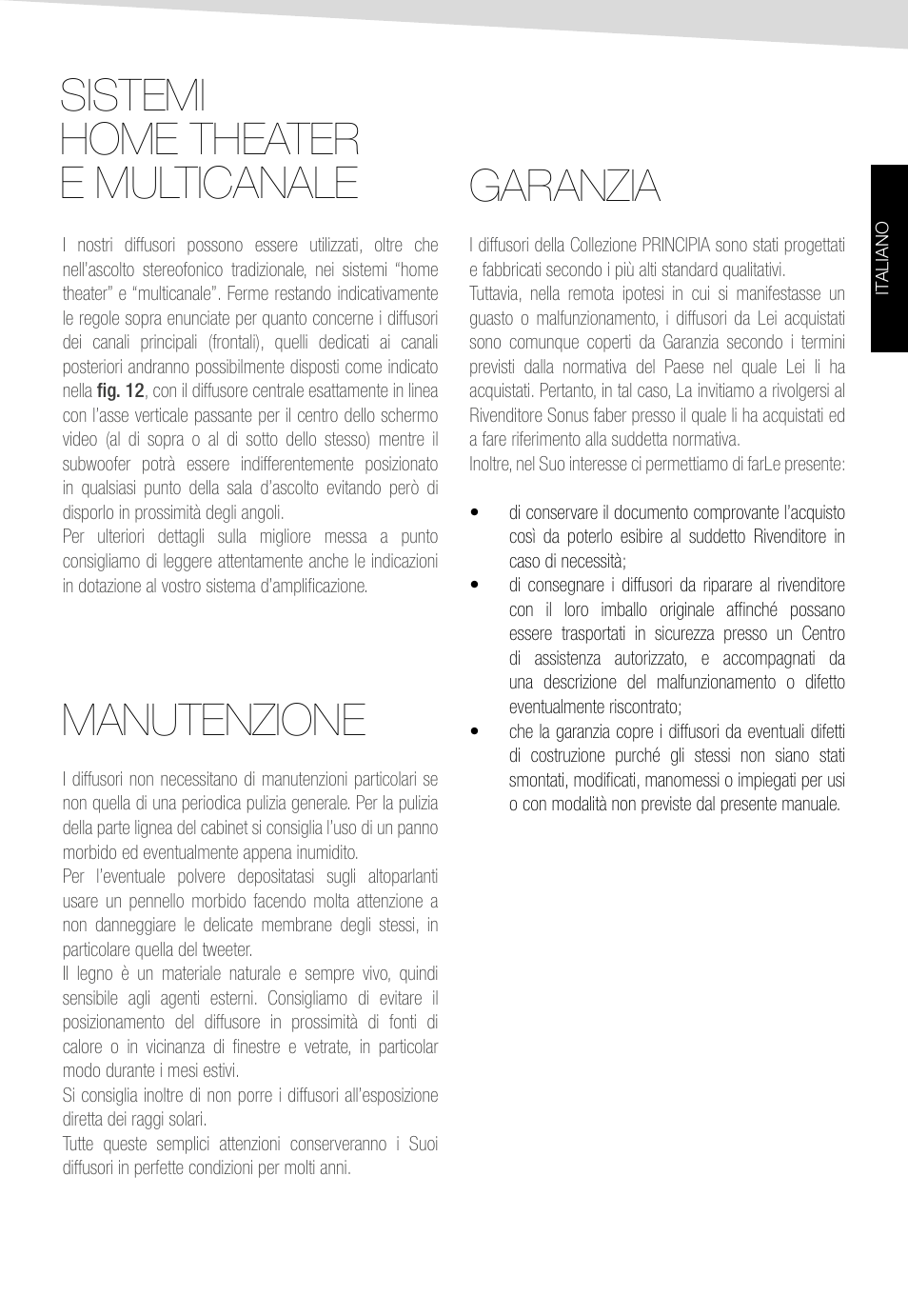 Sonus Faber Principia 1 User Manual | Page 9 / 44