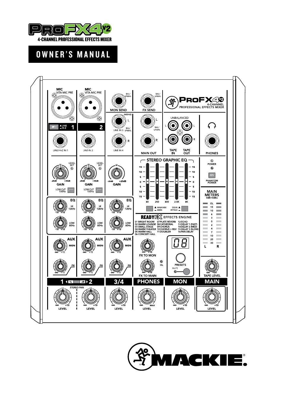 MACKIE ProFX4v2 User Manual | 24 pages