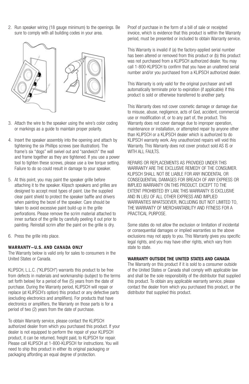 Klipsch RW-5802 User Manual | Page 3 / 8