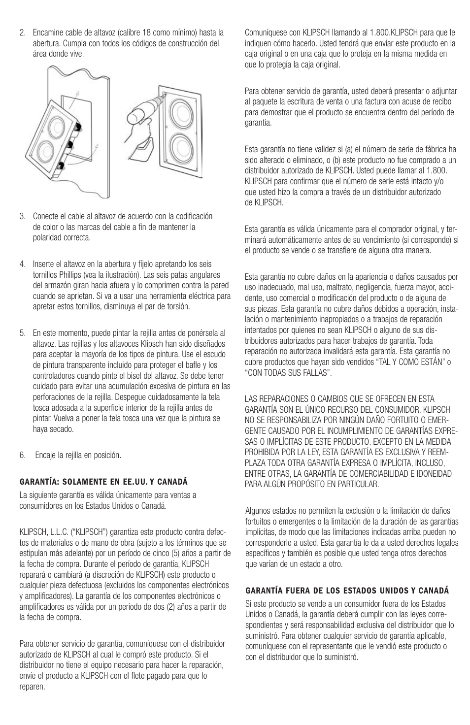 Klipsch RW-5802 User Manual | Page 7 / 8