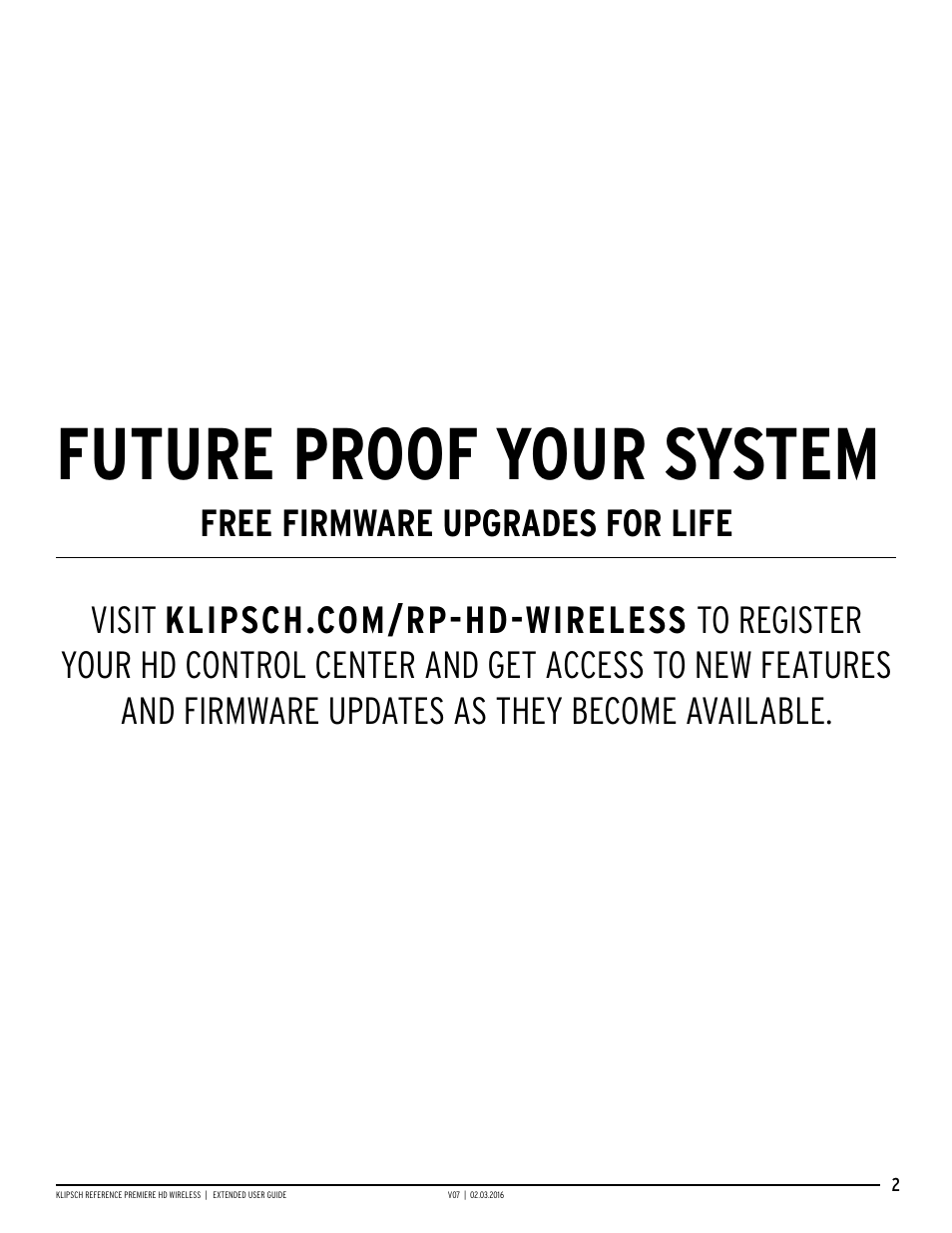 Future proof your system | Klipsch RP-140WM User Manual | Page 2 / 18