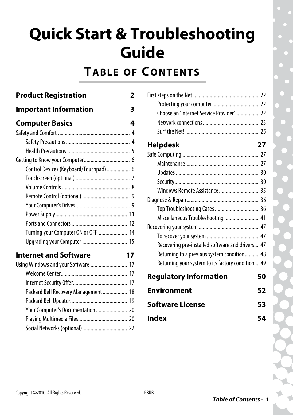 PACKARD BELL EN BG35 User Manual | 56 pages