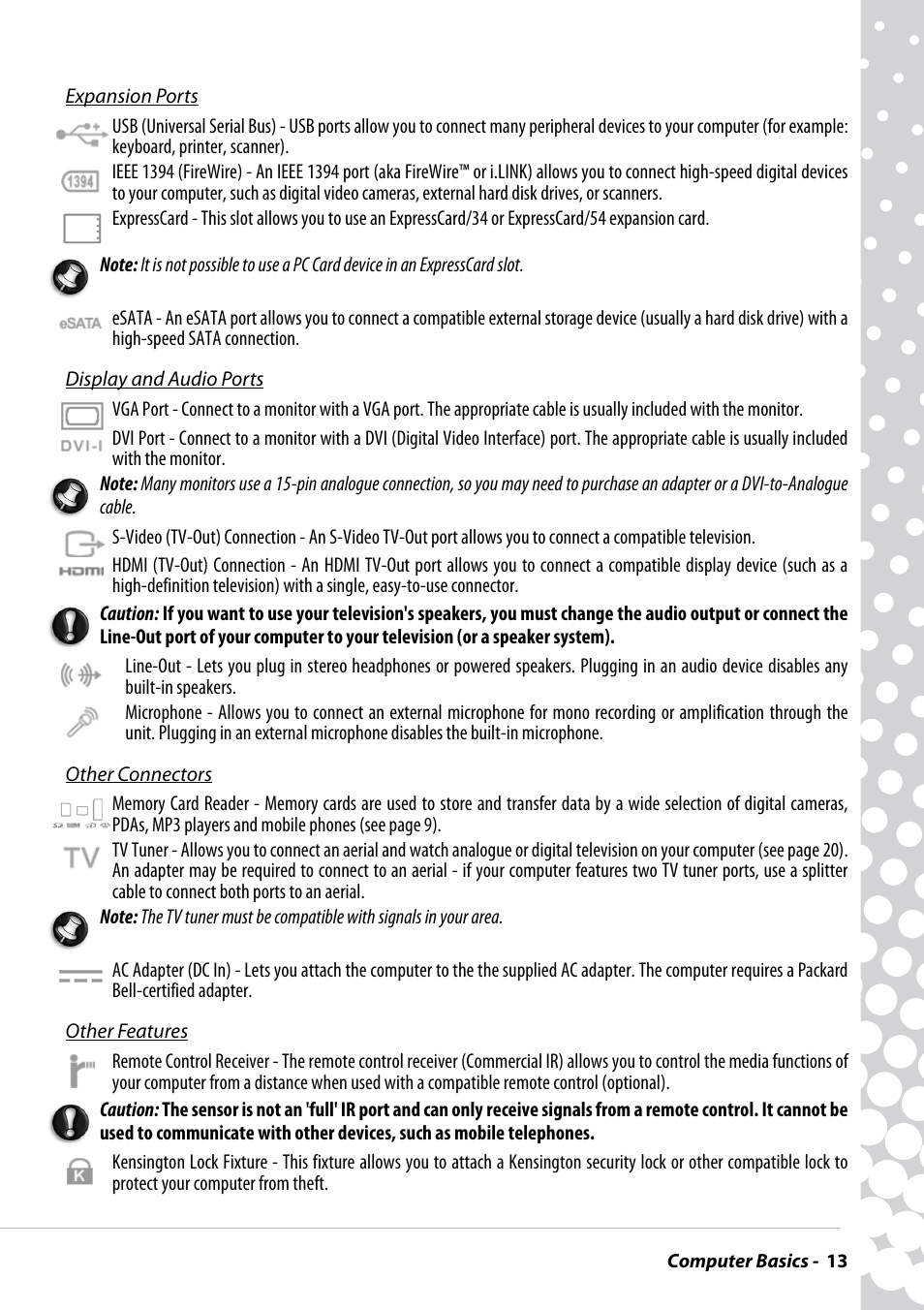 PACKARD BELL EN BG35 User Manual | Page 13 / 56