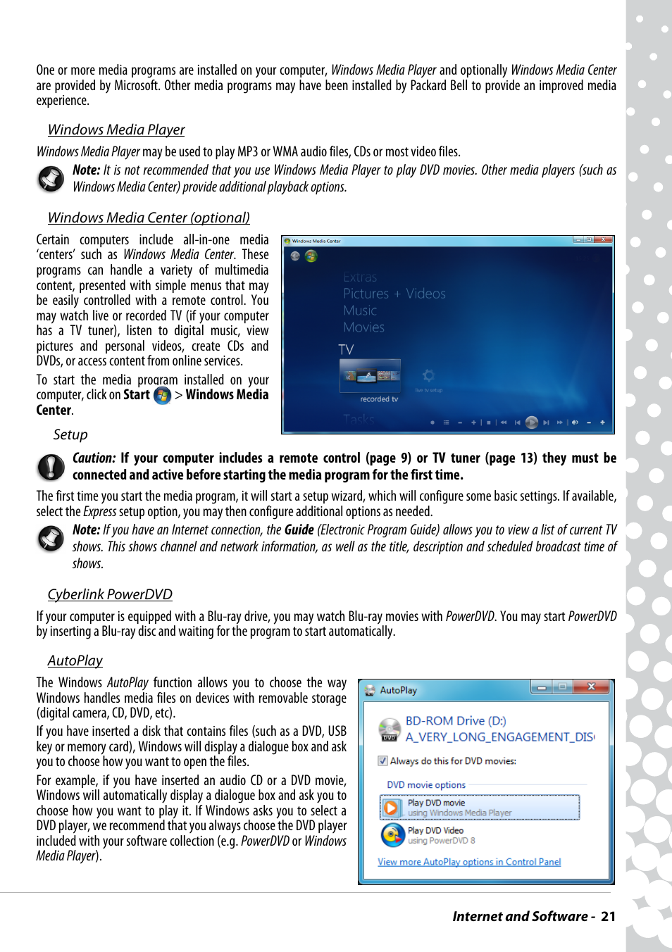 PACKARD BELL EN BG35 User Manual | Page 21 / 56