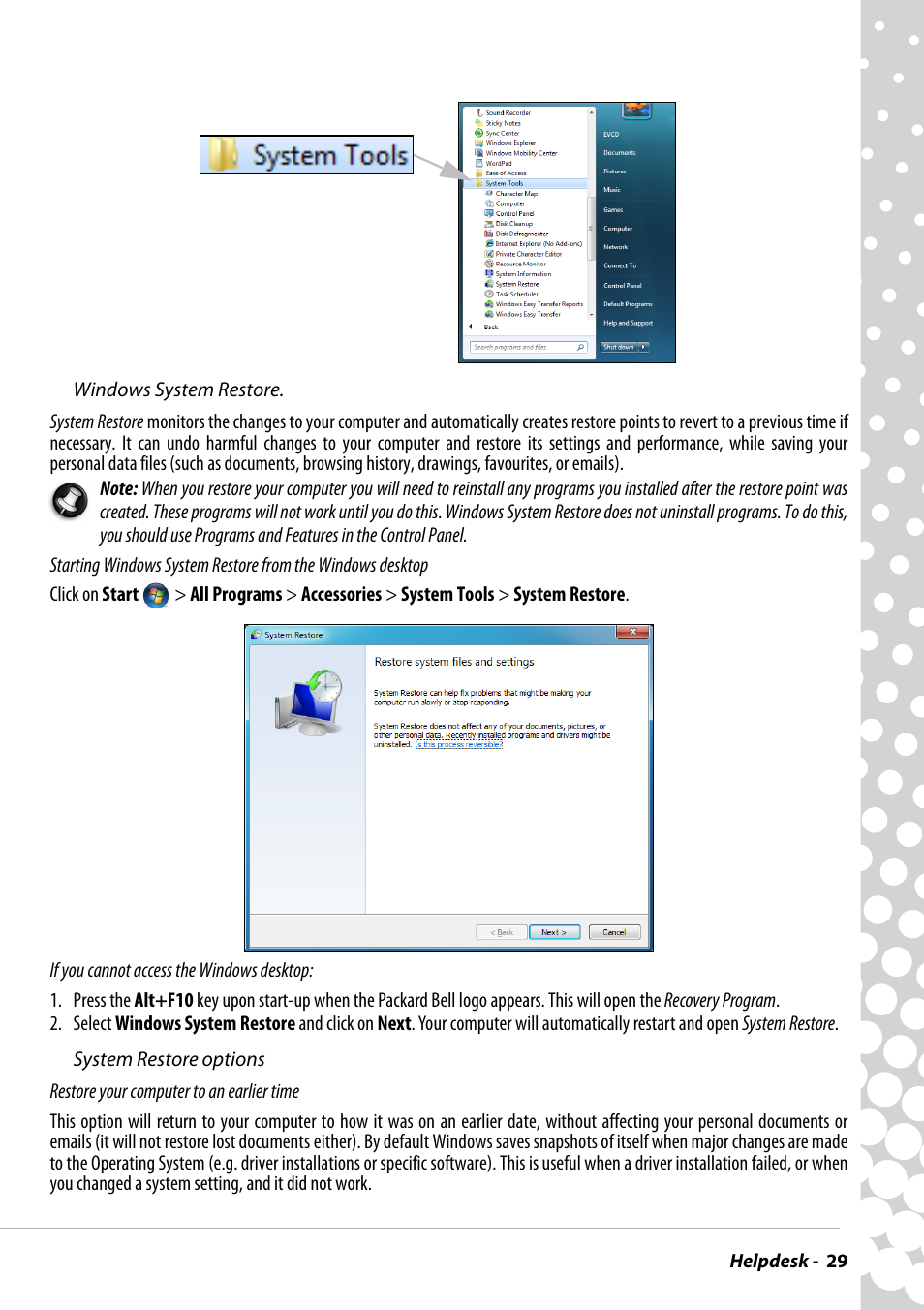 PACKARD BELL EN BG35 User Manual | Page 29 / 56