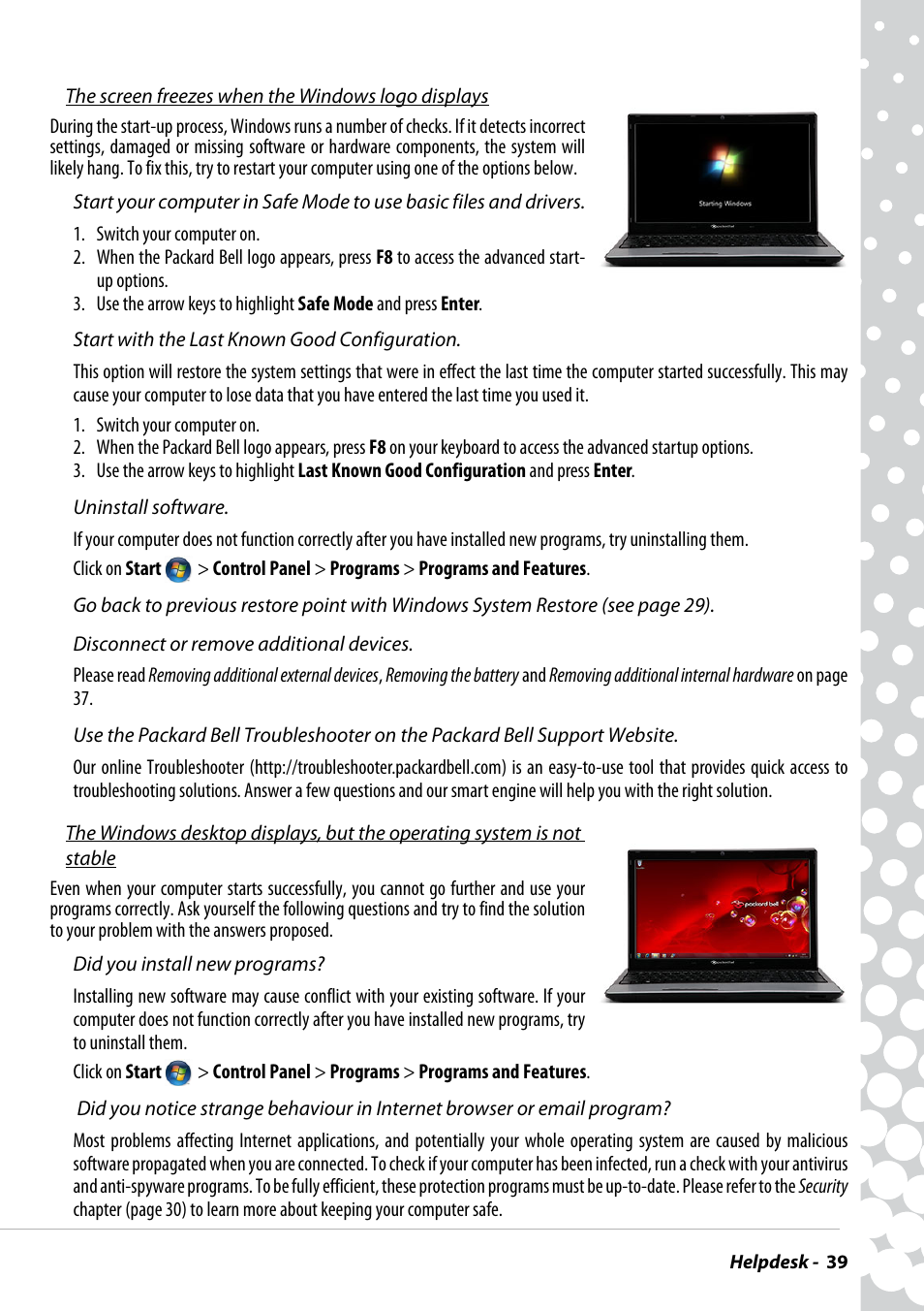 PACKARD BELL EN BG35 User Manual | Page 39 / 56