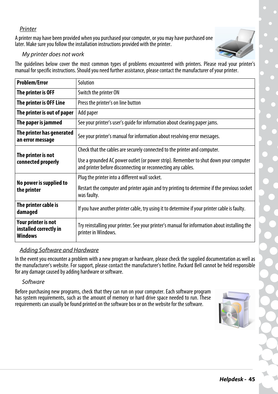 PACKARD BELL EN BG35 User Manual | Page 45 / 56