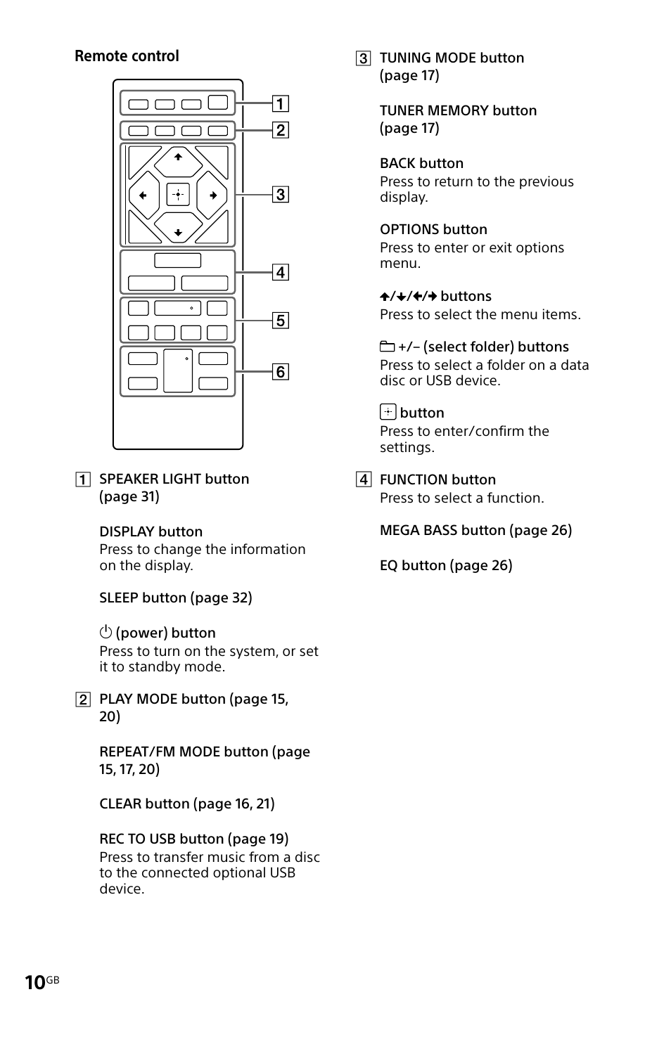 Sony MHC-V11 User Manual | Page 10 / 44