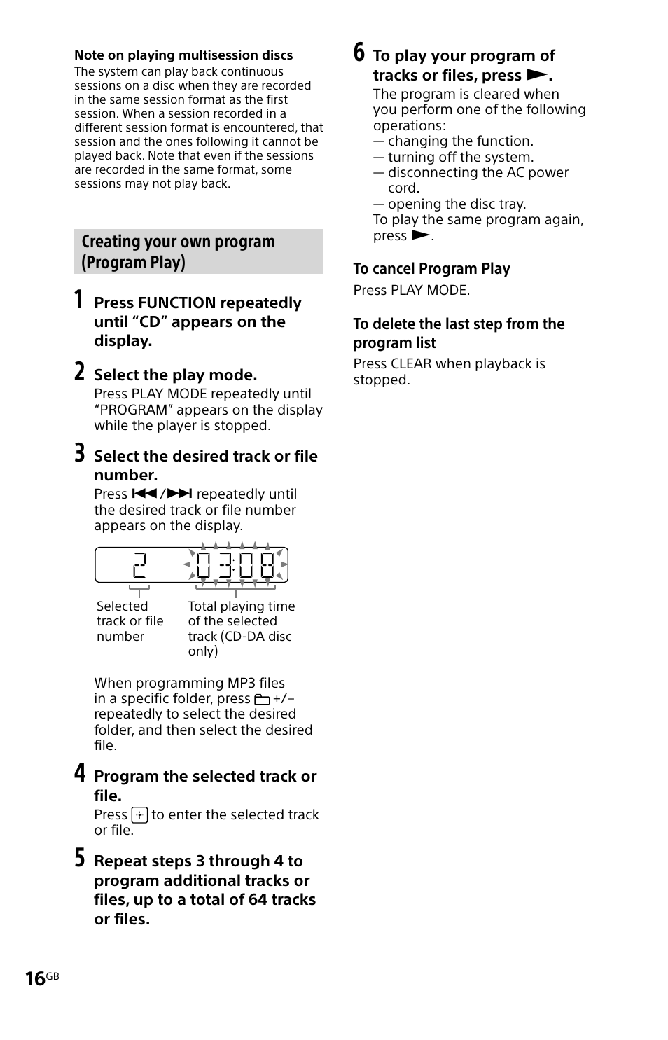 Sony MHC-V11 User Manual | Page 16 / 44