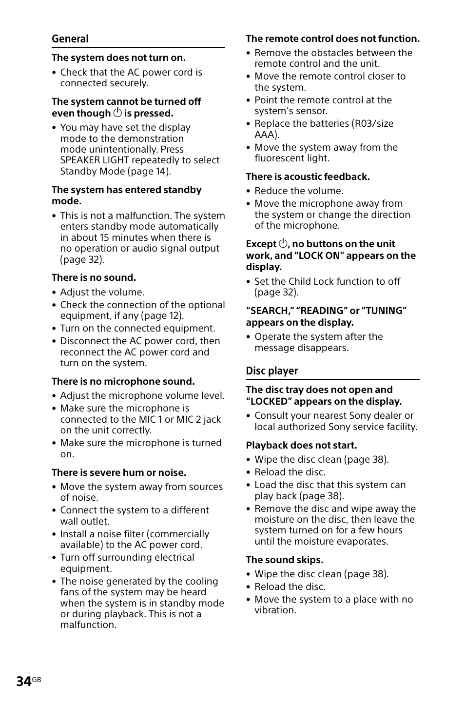 Sony MHC-V11 User Manual | Page 34 / 44