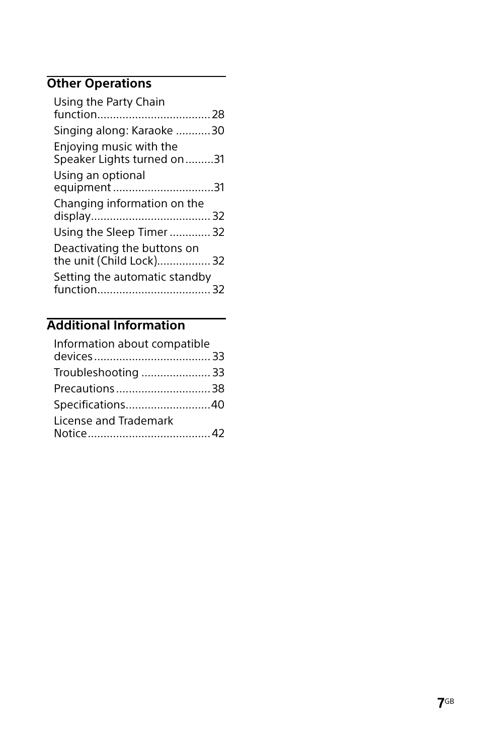 Sony MHC-V11 User Manual | Page 7 / 44