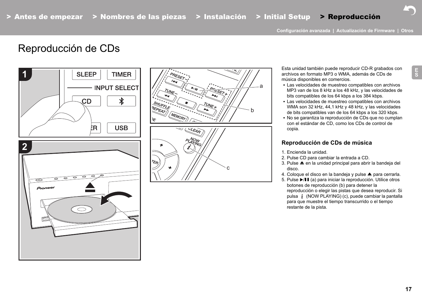 Reproducción reproducción de cds, Reproducción, Reproducción de cds | Pioneer X-HM76 User Manual | Page 112 / 330